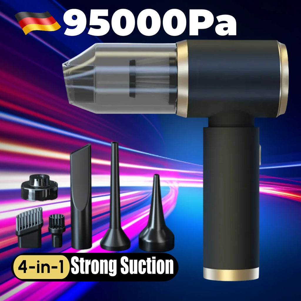 95000Pa Car Vacuum Cleaner Strong Suction Mini Duster Portable Wireless Vacuum Cleaners Powerful Cleaning Machine for Cars Home