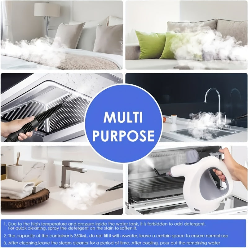 Handheld Multi-Surface Steam Cleaner with 12 Accessories for Home, Windows, Tiles, floor and  Bathroom Cleaning