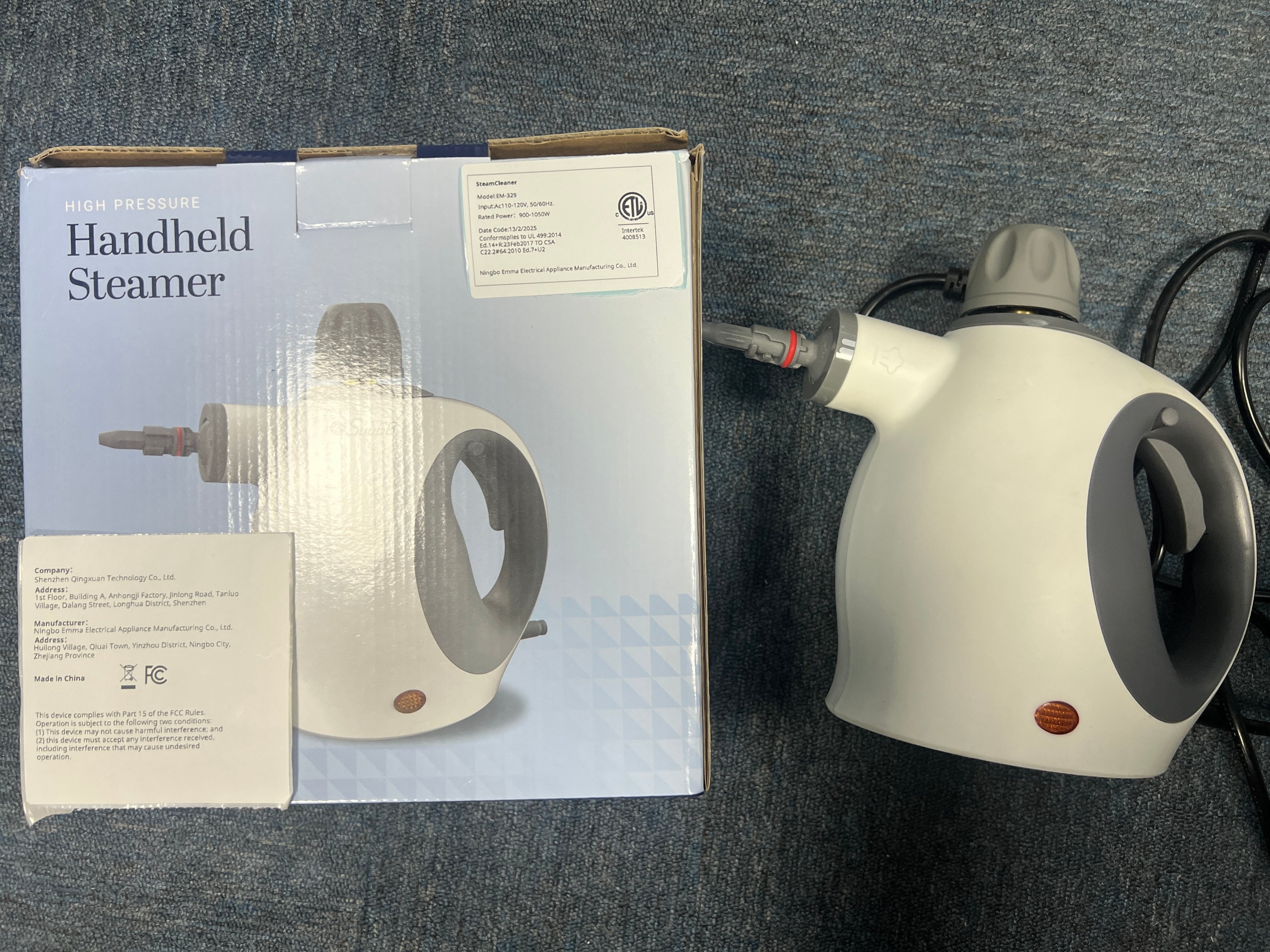 Handheld Steam Cleaner 500ml with 12 Accessories – Multi-Surface