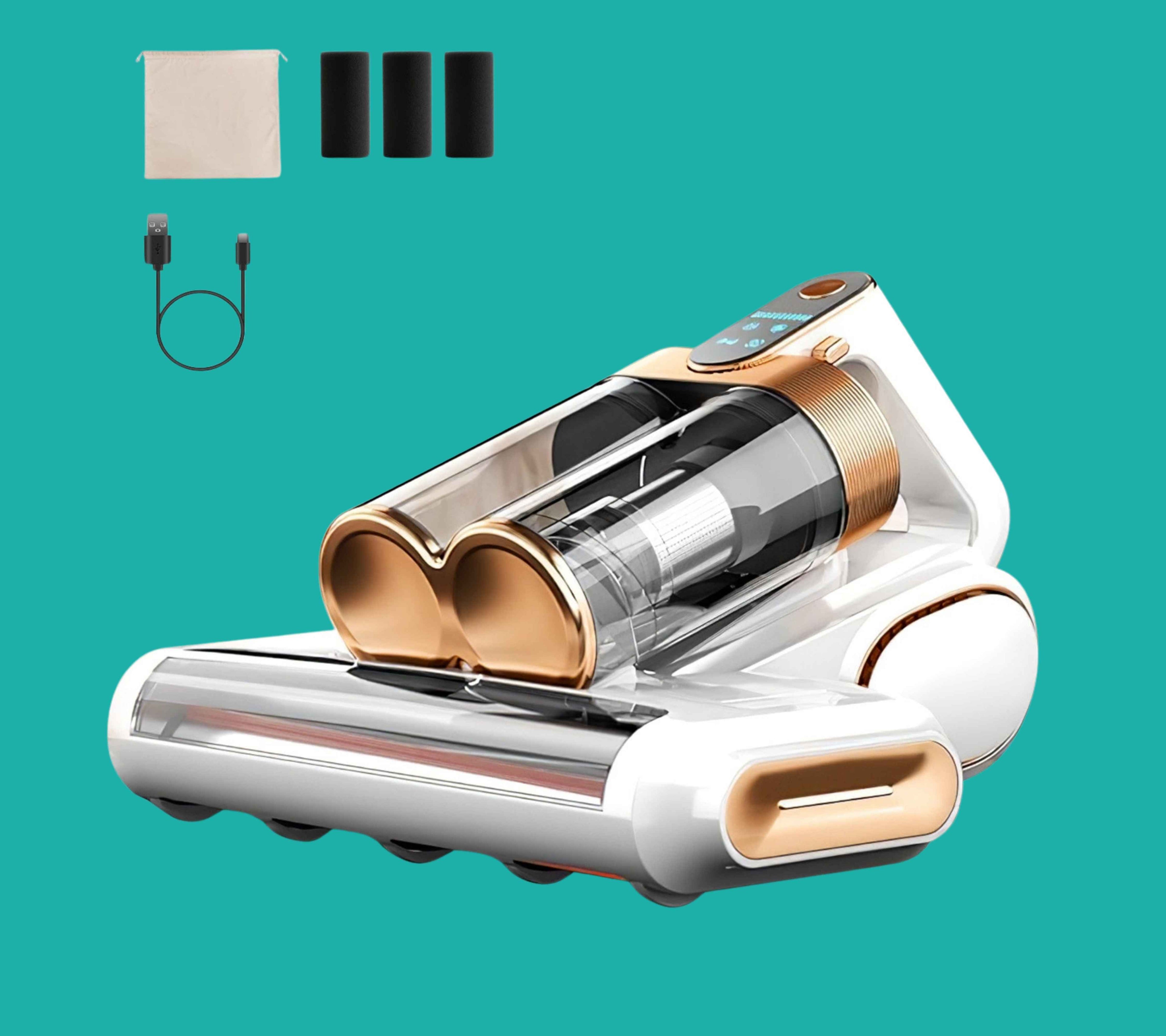 16Kpa Mattress Handheld Vacuum Cleaner With Ultrasonic And UVC Light 18000 RPM