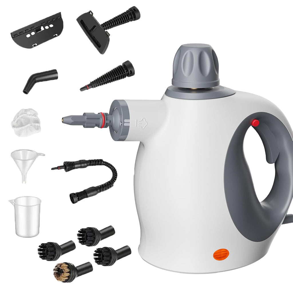 White handheld multi surface steam