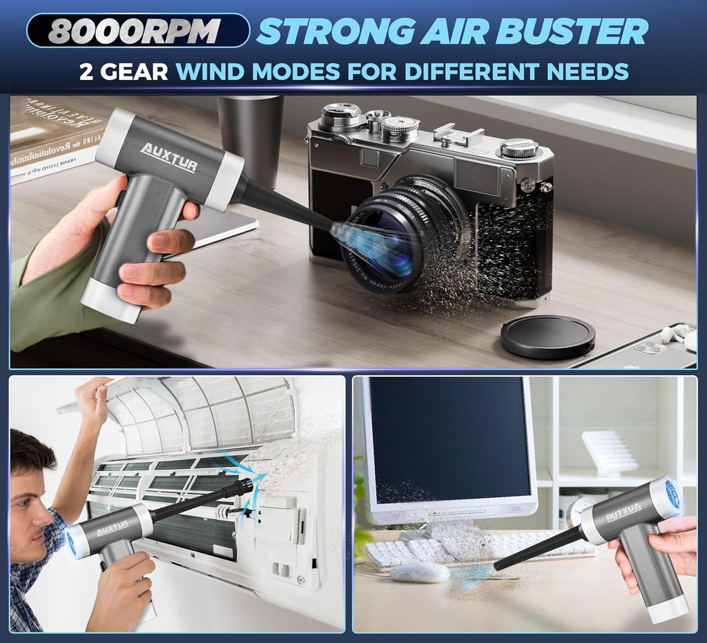 3 in 1, 12000PA Wireless Handheld Vacuum Cleaner for Computer and Car Cleaning